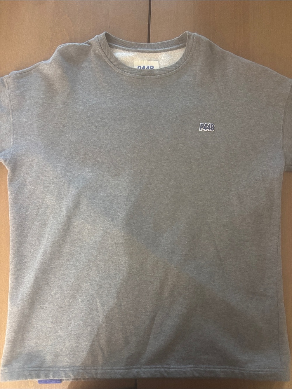 P448 Men's Short Sleeve Crewneck T-Shirt in Heather Gray